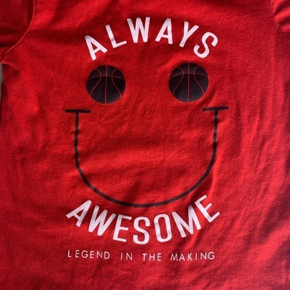 Wonder kids always awesome legend in the making T-shirt red shirt sleeve 3T